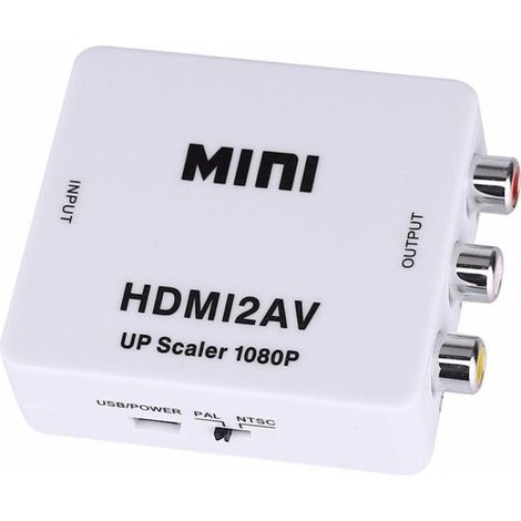 Trade Shop - MINI HDMI AV RCA HDMI2AV 1080P VIDEO AUDIO ADAPTER KONVERTER - (1/5)