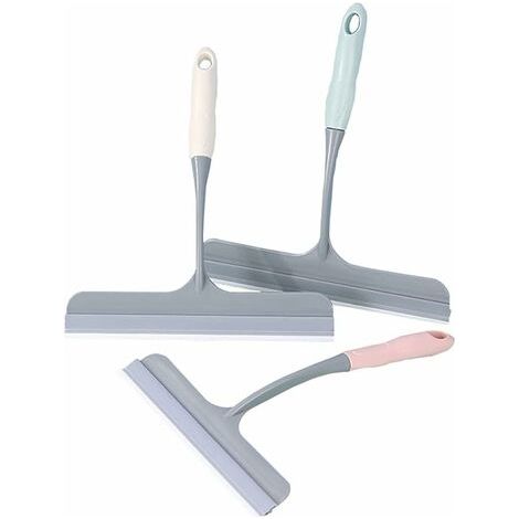 Lot de 3 raclettes de douche en silicone pour la maison, sans traces. Raclette de douche en silicone pour fenêtre de salle de bain et carrelage. (1/5)