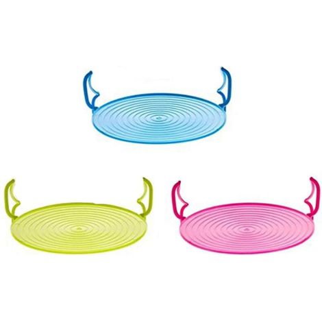 Doppio supporto per teglie da forno a microonde, supporto per teglie da forno in plastica, colore casuale (1/4)
