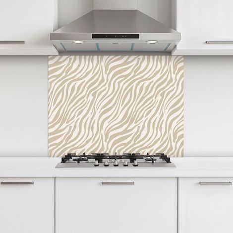 CRÉDENCE CUISINE Zebra - Motif - Beige 80x60 cm