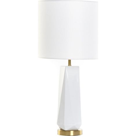 DKD Home Decor Lampe de bureau blanc doré 33x33x67 cm (1/5)