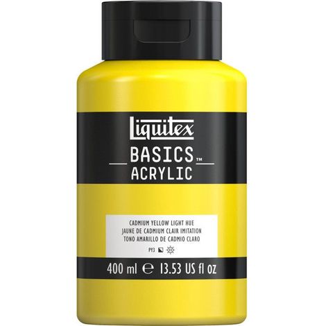 Peinture acrylique - LIQUITEX - Basics 159 - 400 ml - Jaune de cadmium clair - Imitation (1/2)