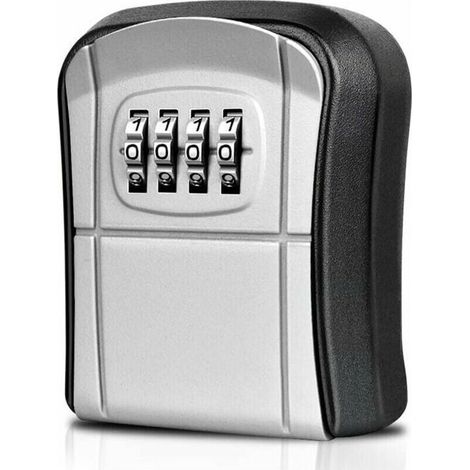 Box to Key Secure Wall-mounted (Gray) Mini Trunk to Keys Outdoor Box to Clef with Code Digital to 4 Digits Resettable (1/4)