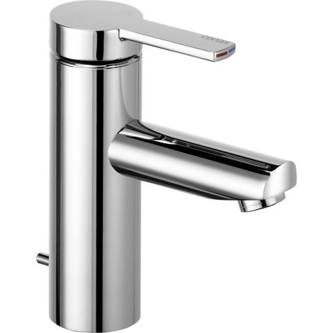 KEUCO PLAN azul mezclador monomando de lavabo 90, con juego de