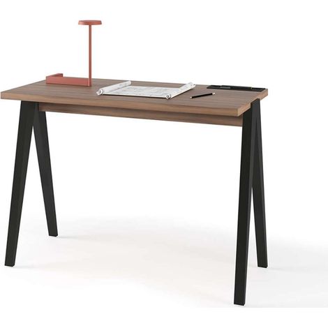 Mesa estudio Mod-629 acabado nogal/negro, 47x 107 x 78 cm (fondo x ancho x alto) (1/5)
