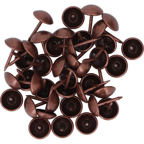100 Stück dekorative Möbelnägel aus Kohlenstoffstahl, antik, für Sofa und Bett, inklusive Maßband und Halterung, lila-bronze (1/5)