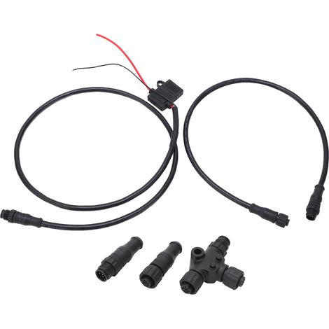 Kit de démarrage marin pour NMEA 2000, cble d'alimentation de 1m avec fusible, connecteur en T mle et femelle pour réseaux Lowrance (1/5)
