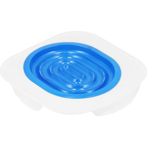 Kit d'apprentissage de la propreté pour chat - Bac à litière - Tapis de toilette - Accessoires pour animaux - Bleu - 1 plateau