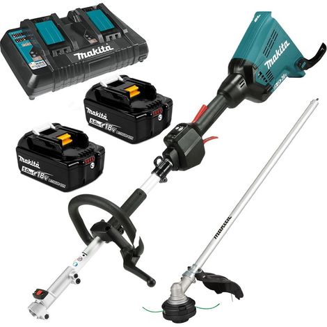 Makita DUX60PT2 Brushless Twin 18v 36v LXT Split Shaft Multi Tool + Brush Cutter (1/4)