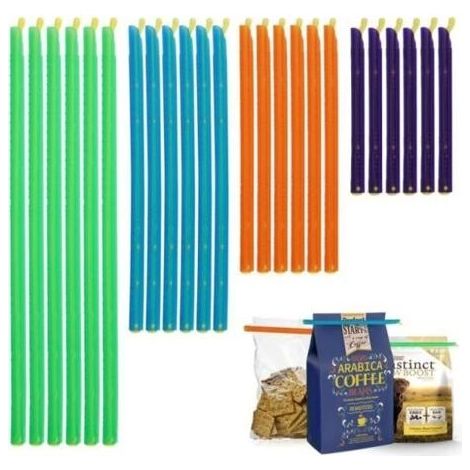 Clip Fermeture Sachet Alimentaire - Non spécifié - 24 Pièces - 4 Tailles - Matériau Sûr - Multi-usages (1/4)