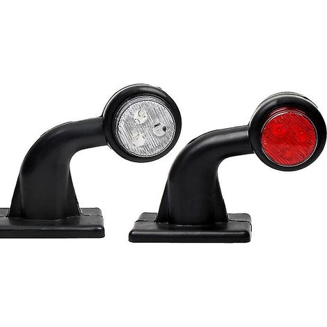 2 luces de posición laterales LED 12-24V, perfil angular, luz trasera para remolque, camión, vehículo de mercancías pesadas - hy (1/5)
