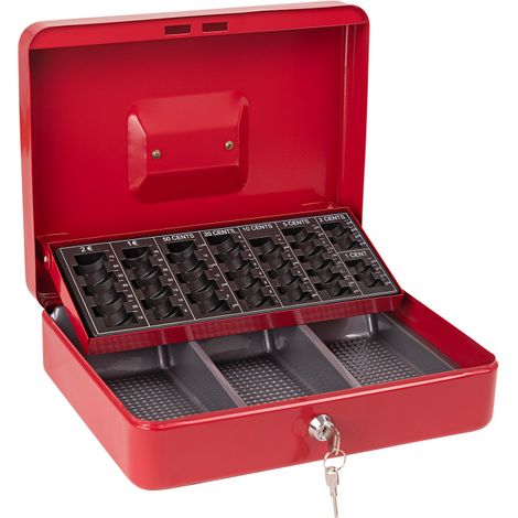 Caisse à monnaie DKG 300 rouge - avec trieur de pièces