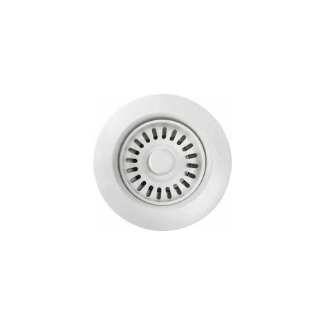 Desagüe de fregadero de polímero blanco – Cesta coladora extraíble – Para fregaderos de cocina de granito, cobre o acero inoxidable – Dimensiones: 7,4 x 4,5 cm