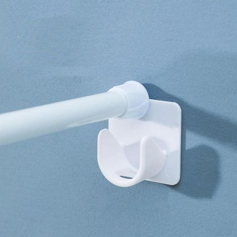 Support De Tringle De Placard - Adhésif Puissant Sans Perçage - Pour Placards Armoires Rideaux Douche - Lot De 2 (1/5)