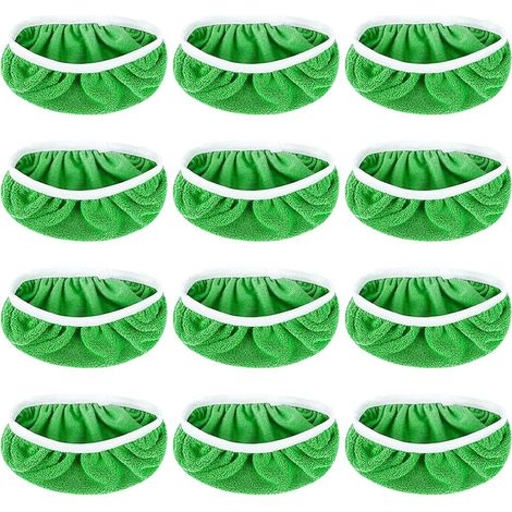 Lntyq 12 Pièces Chiffons De Sol Humides pour Swiffer, Lingettes Humides RéUtilisables en Tissu en Velours de Corail Verte, SerpillièRe Humide Et SèChe en Microfibre, AdaptéEs à Tous Types De Sols (12) (1/5)