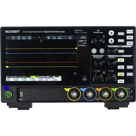 [NEUWERTIG] B-Ware Voltcraft Oszilloskop Messgerät Digital Oszil Dov704 Lcd Touchscreen 4 Kanäle