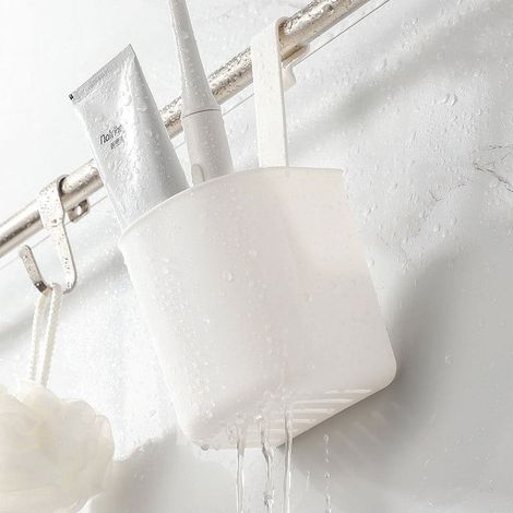 Panier Suspendu - Drainage Creux - Pour Brosse À Dents Pâte À Dents Rasoir - Salle De Bain - 1 Pièce (1/5)