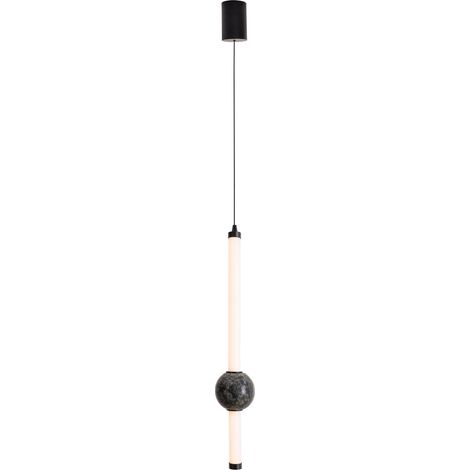 Lampada a sospensione tubo LED 10W nera VERDES Maxlight