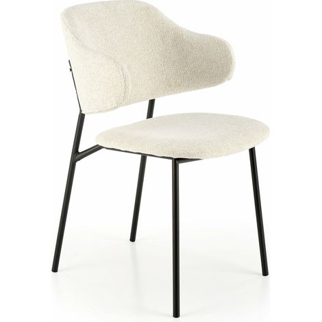 Silla Houston 1641, Crema, 82x52x62cm, Tapiz, Metálico