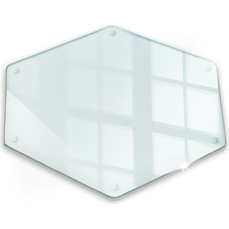Protection plaques cuisson fond de hotte, couvre plaque, verre planche découper, planche de cuisine, verre trempé transparent – h40 cm (1/5)