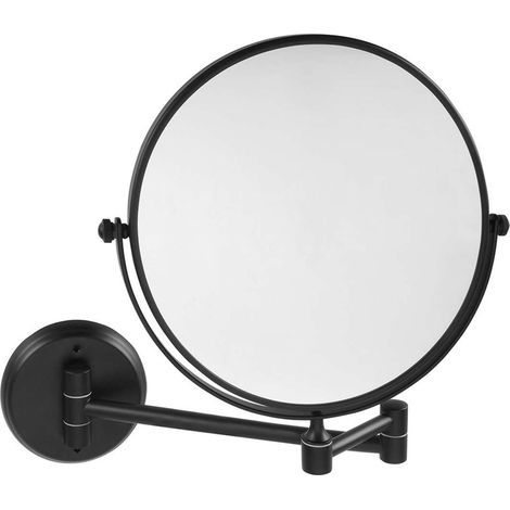 Sapho X-Round - Kosmetik-Wandspiegel Black E, mattschwarz XR010B (1/2)
