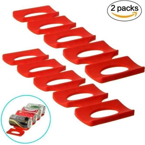 Tapis pour Ranger Bouteille Frigo Organisation. (Rouge, Paquet de 2 Piéces) H0221 (1/4)