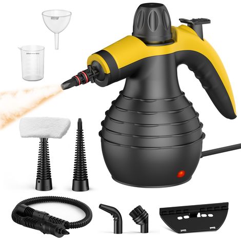 Nettoyeur vapeur portatif, nettoyeur vapeur haute pression, chauffage rapide, nettoyeur vapeur portable pour canapé, cuisine, salle de bain, carrelage, joints, voiture, avec brosses (1/5)