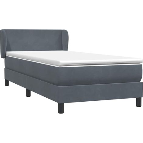Maison Exclusive - Cama box spring con colchón terciopelo gris os (1/5)