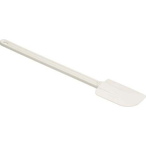 Spatule à long manche - Grande 42 cm - Monobloc - Silicone - Ustensile de cuisson - Blanc (1/5)