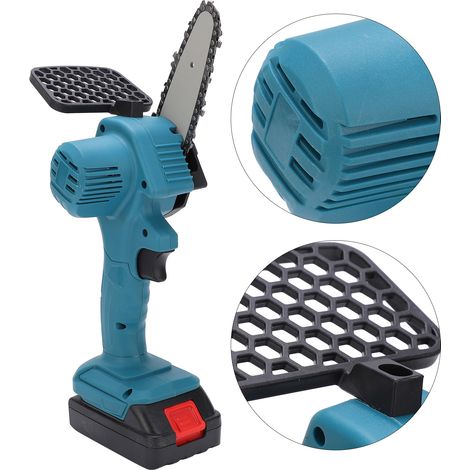 Mini scie à main électronique portable 4 pouces – AC100-240V – bleu – prise EU