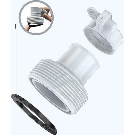 Geeignet für INTEX-Filtrationspumpenanschlüsse, Schlauchadapter Typ B, 1,25 Zoll auf 1,5 Zoll.