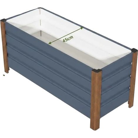 Cama de jardín, aluminio resistente, diseño seguro, gris, 1004045 cm (1/2)