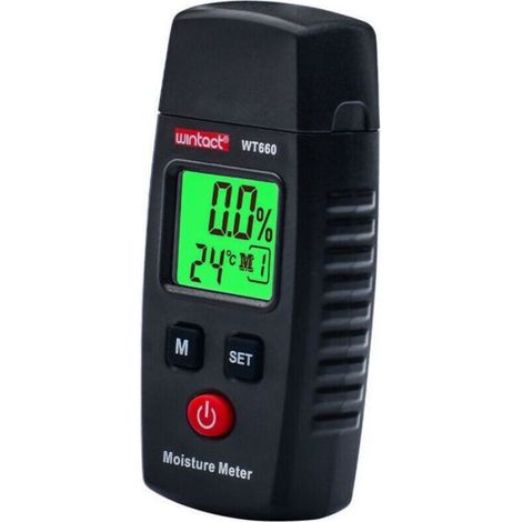 Testeur Humidite - 5 Modes De Mesure - Ecran LCD - Detection Moisissures - Pour Bois Platre Beton Murs - 1 Unite (1/4)