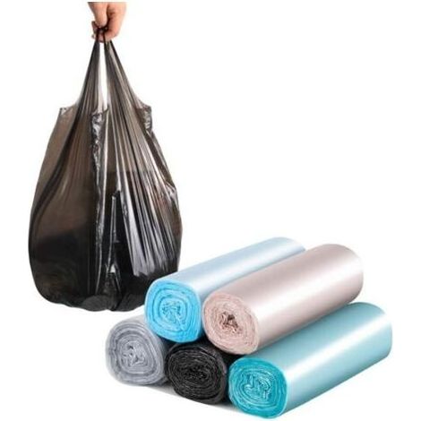 Sacs poubelles, 5 rouleaux/100 petits sacs poubelles pour le bureau, la cuisine, la chambre à coucher, les sacs poubelles solides portables colorés, les sacs poubelles… (1/4)