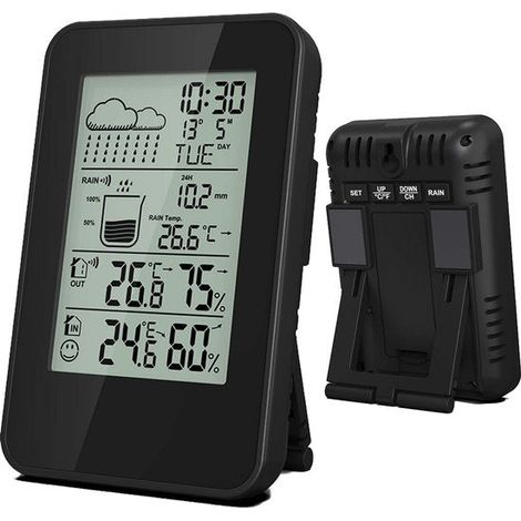 Station meteo avec horloge calendrier et pluviometre (1/5)