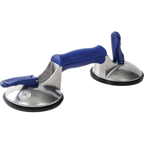 Ventouse de levage blue line capacité de charge 60 kg D. tête 120 mm 2 têtes alu