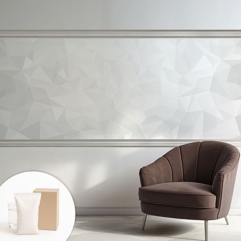 Tapete Vliestapete mit Kleber - Wanddekoration Wohnzimmer - Tapete Schlafzimmer Abstraktes Muster 250x104 cm (1/5)