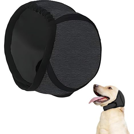 Gris L Cache-Oreilles De Natation Pour Chien, Imperméable Protege Oreille Chien, Protège-Oreilles Snood Pour Animaux Domestiques, Soulagement De L'Anxiété Casque Anti Bruit (1/5)
