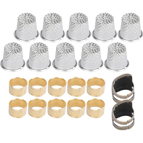 Protège-doigts pour la couture, dés à coudre, cadres à coudre en métal faits main pour éviter les blessures par aiguille, cadres à coudre pour aiguilles thermocollantes, accessoires de couture (1/5)