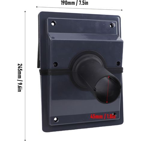Air conditioning wall penetration protection kit – 45 mm, grey, plastic (1/4)