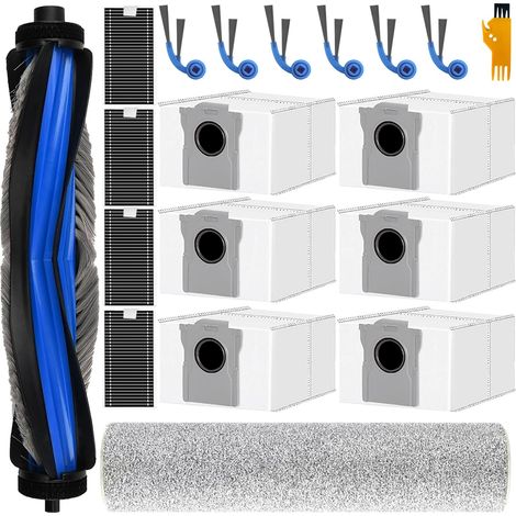 18-teiliges Zubehörset für Ecovacs Deebot T80 Saugroboter: 1 Hauptbürste, 1 Wischmop, 4 Filter, 6 Staubbeutel, 6 Seitenbürsten