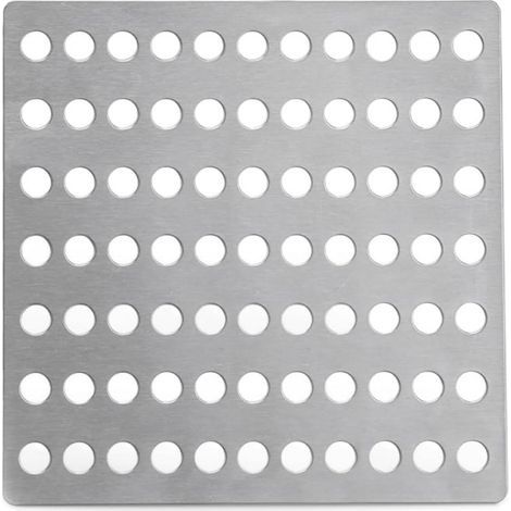 Quadratischer Edelstahl-Abflussfilter, Insektenschutz, quadratische Schutzplatte für Bad und Dusche zur Verhinderung von Haaransammlungen. (1/5)
