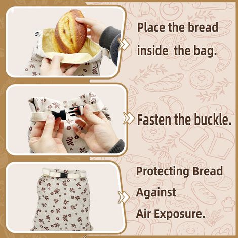 Sac à pain en cire d'abeille réutilisable double couche (1/2)
