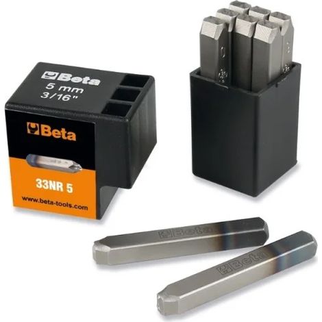 Beta 33NR Jeu de poinçons numérotés de 0 à 9 - 8 mm