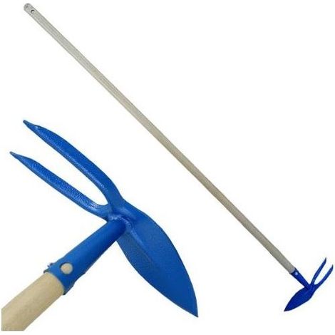 Prestige 531-119V Zappa a Cuore e Bidente con Manico in Legno 115 cm 0.7 Kg Attrezzo da Giardino Made in Italy