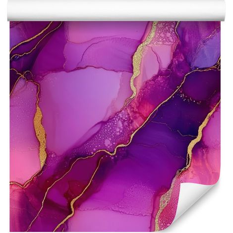 Papel pintado Ink en violeta, morado, ciruela y rosa, 50x1000 cm (1/5)