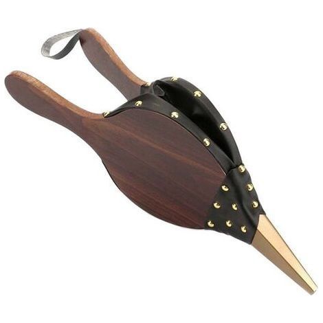 Soufflet pour Cheminée et Barbecue en Bois - 39x17cm - (Marron,1pcs) (1/5)