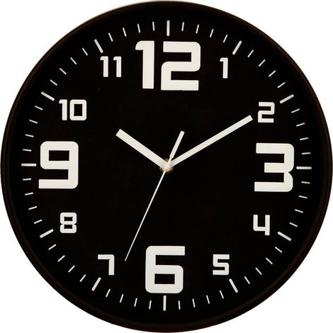 Reloj color negro ø30cm (1/4)