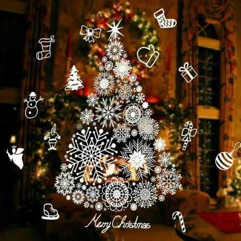 Pegatinas navideñas para ventanas, cristales, decoraciones, árbol de Navidad, Navidad (1/5)