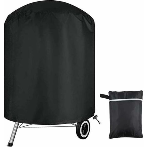 Housse Barbecue Rond, Oxford 210D Bâche de Protection Barbecue, Housse de Barbecue, Bâche Imperméable pour Barbecue Grill Exterieur, Imperméable, Coupe-Vent, Résistant aux UV (61x70cm)-LIAIKI (1/5)